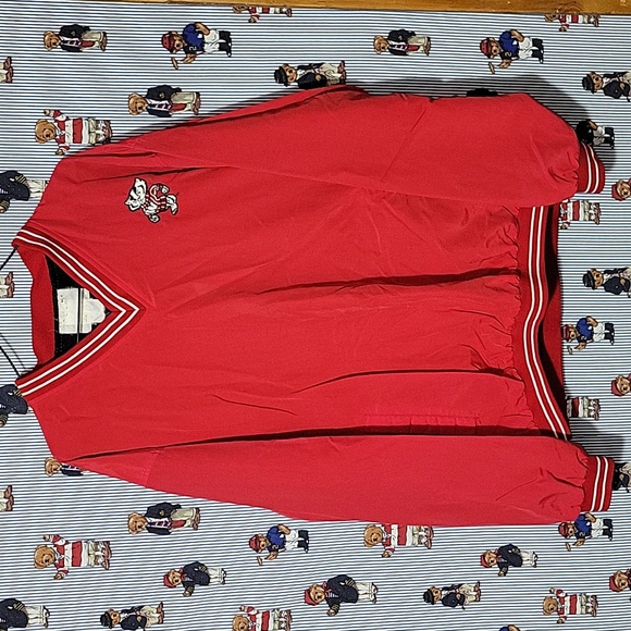 VTG 90S WISCONSIN BADGERS WINDBREAKER PULLOVER - Picture 1 of 12